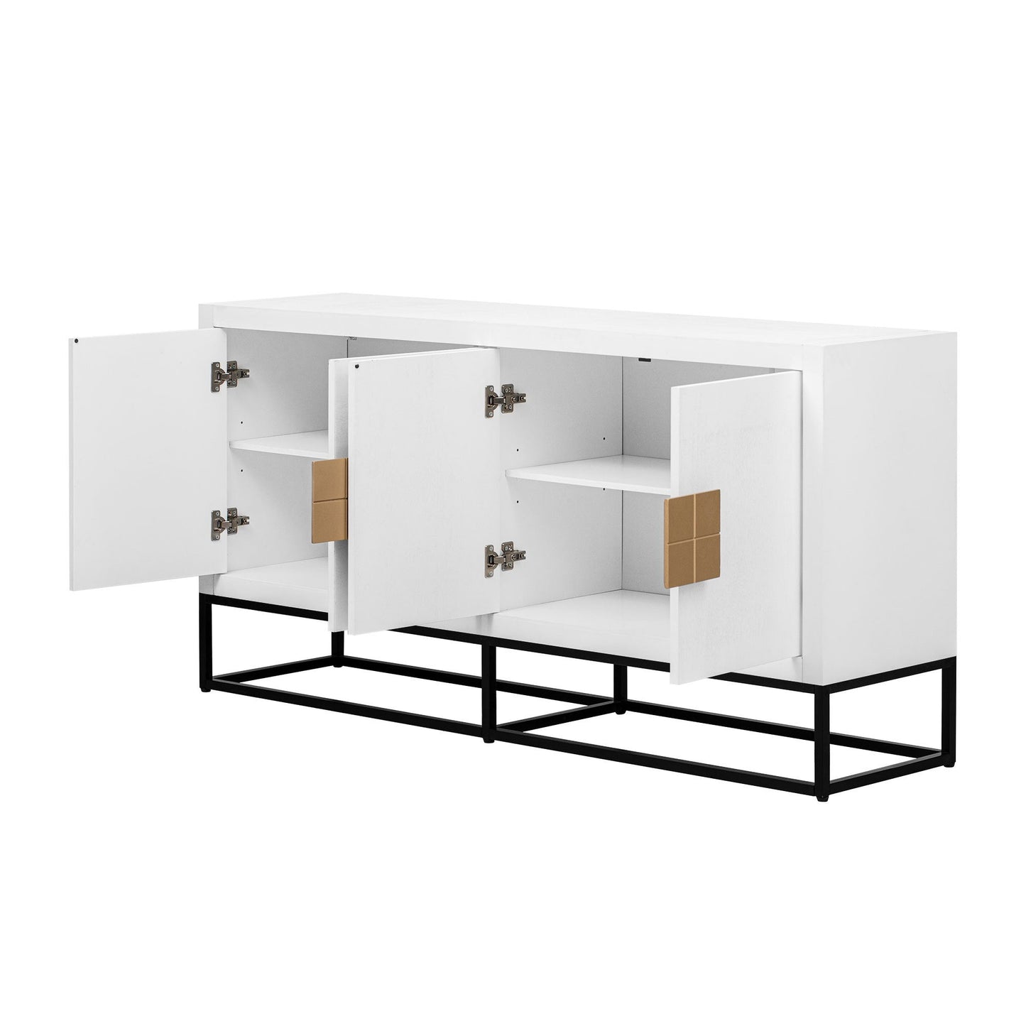 Light Luxury Designed Cabinet with Unique Support Legs and Adjustable